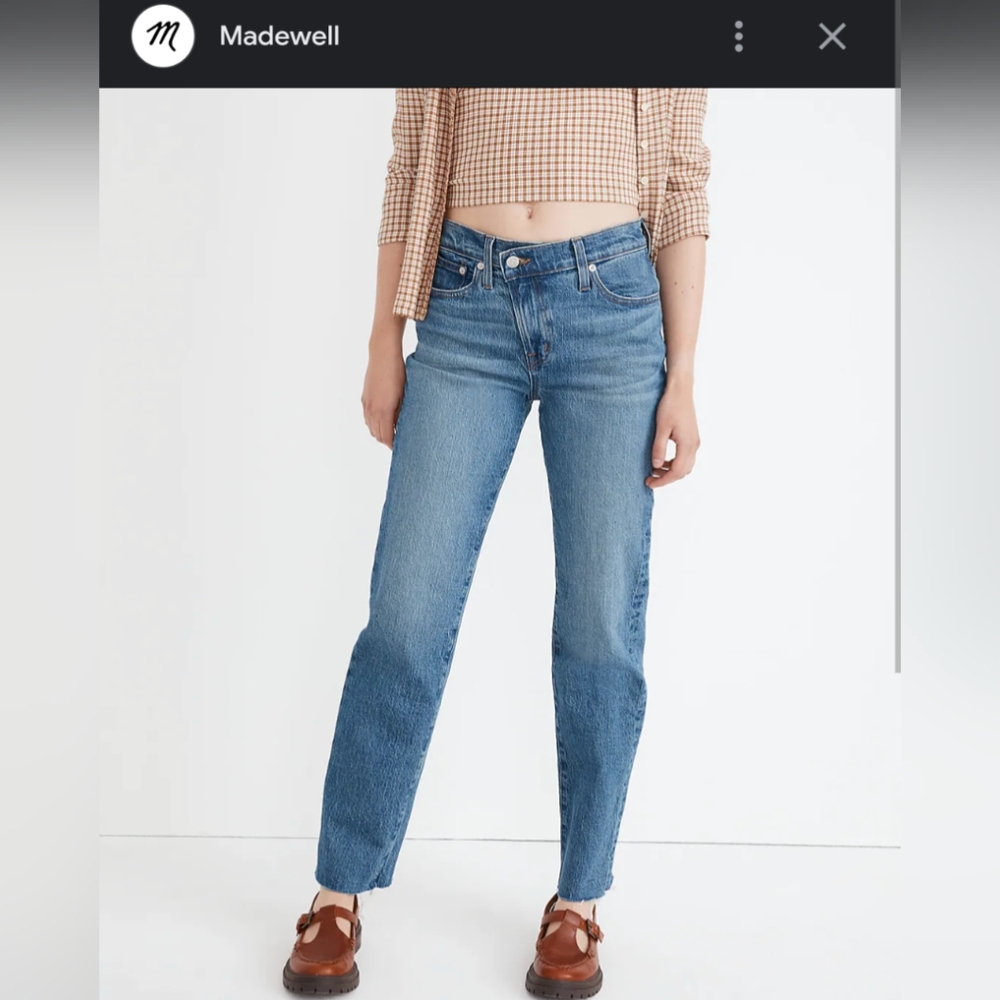 Madewell the perfect vintage straight jean cross waist, size 27 EUC